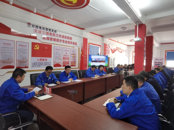 2025年3月，在支部學習會之余，計控電儀部黨支部書記王文波帶領黨員領導干部認真梳理一二期檢修項目計劃.jpg
